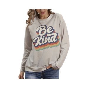 Be Kind Off White Sweatshirt by Pixie Lady from Zullily